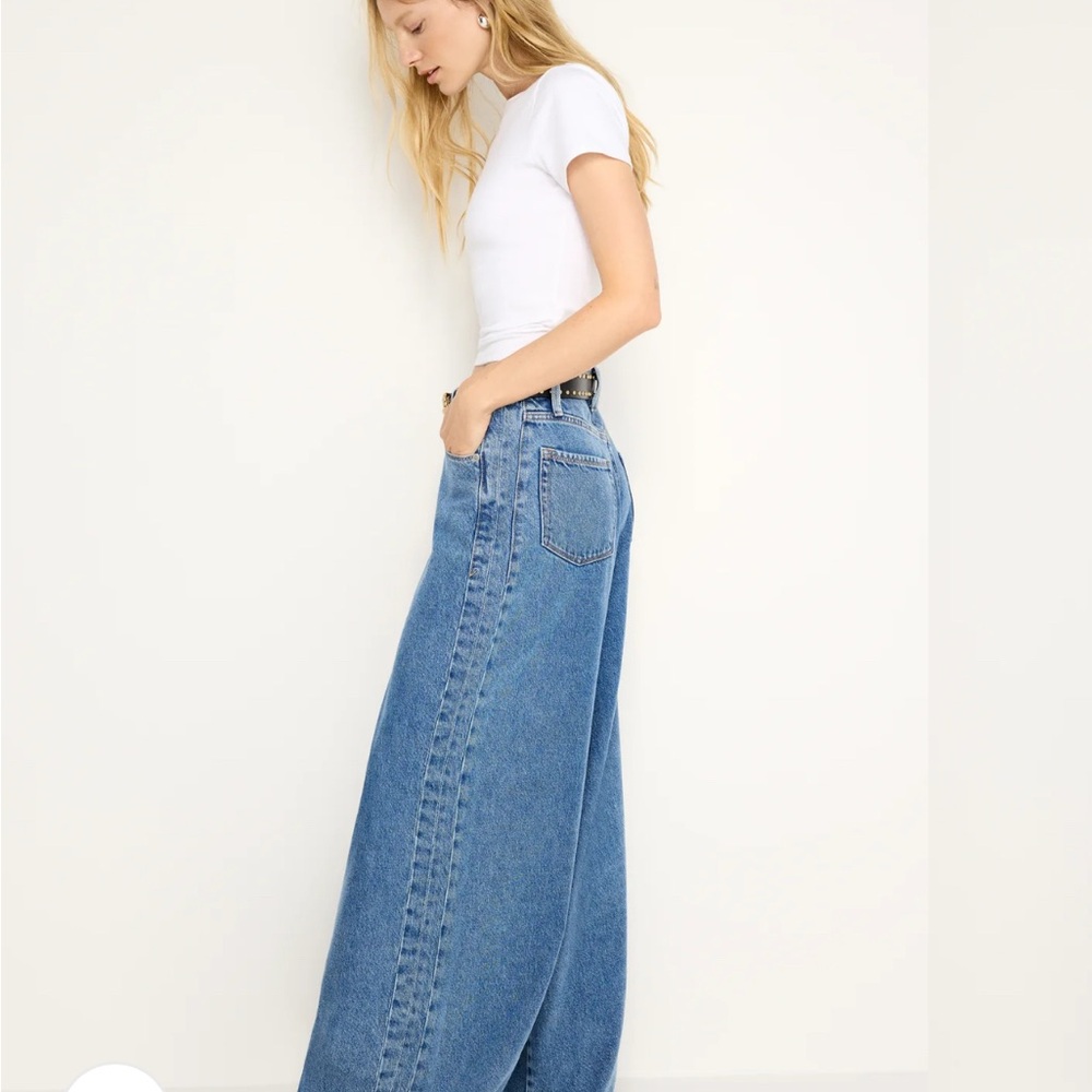 Good American Extreme Wide Indigo Jeans - NWT!! Sz 8